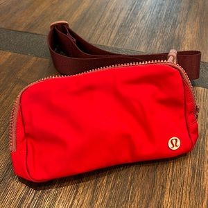 NWT lululemon lunar new year red everywhere belt bag with gold logo